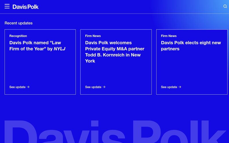Home page of Davis Polk