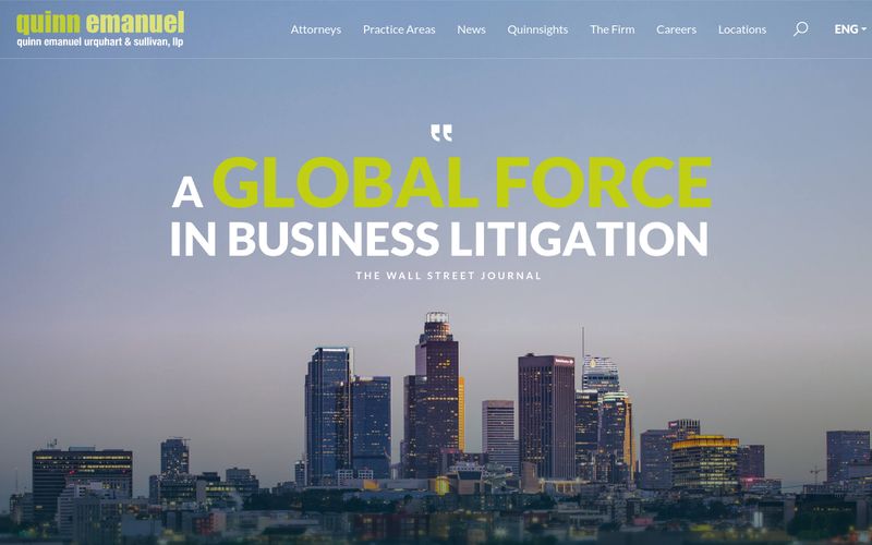 Home page of Quinn Emanuel