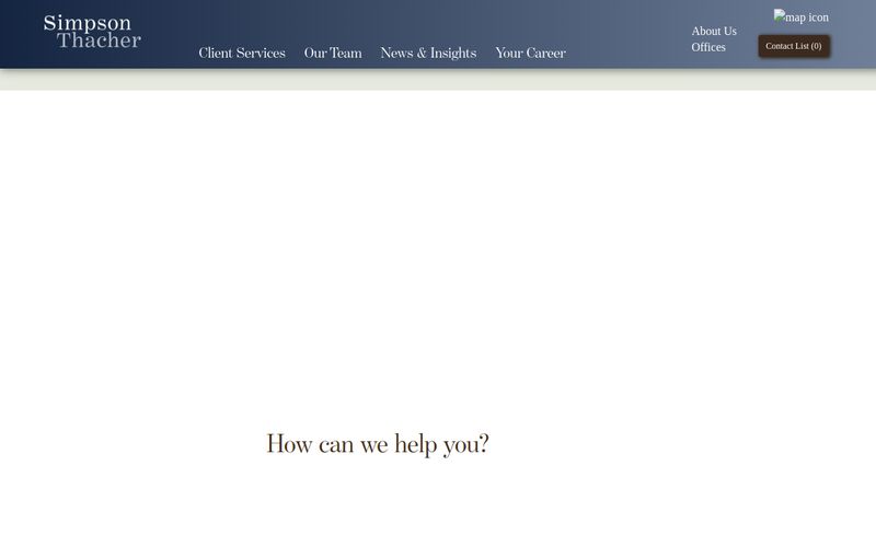 Home page of Simpson Thacher