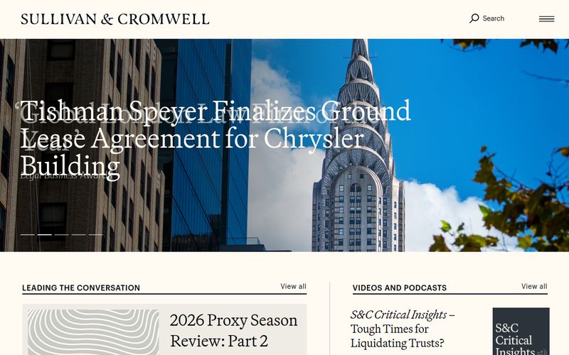 Home page of Sullivan & Cromwell